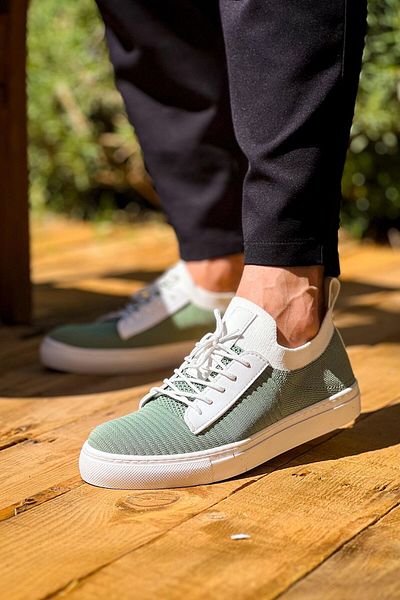PATRON SHOES Lace-Up Orthopedic Sole Knitwear Men's Sports Sneaker
