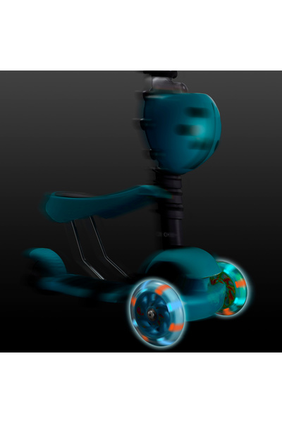 ACTION ONE Smart Kid 3 in 1 scooter with light-up wheels, blue