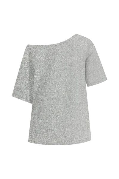 Machetta Women's Boat Neck Printed Oversize 100% Cotton T-Shirt
