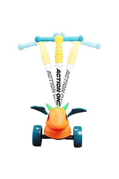 ACTION ONE Trotineta Flying Dragon cu roti luminoase si late, orange