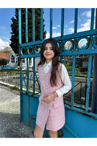 Hilal Akıncı Kids Vest Gilet Cămașă Set dublu