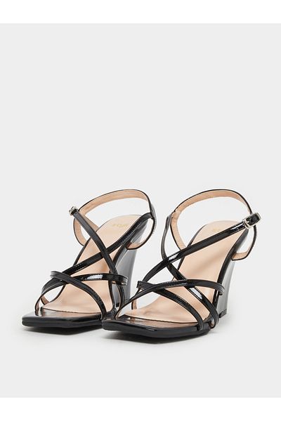 Styli Plain Strappy Wedge Heel Sandals