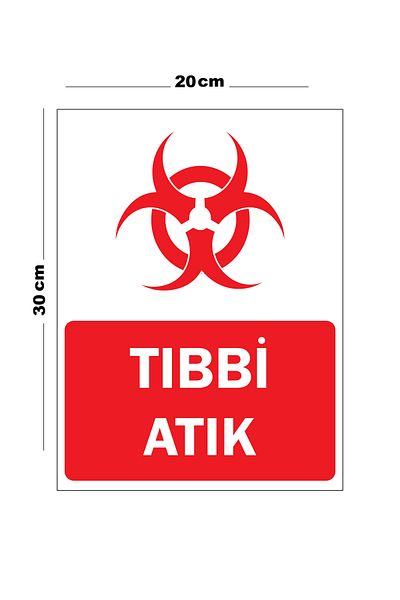 Lucena Metal Medical Waste 20cm X 30cm A4 Size Warning Sign Diversion Sign