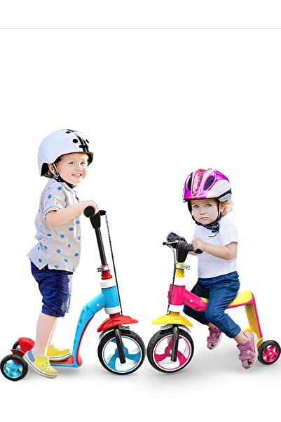 ACTION ONE Trotineta, Tricicleta 2 in 1 Biker, roz/galben