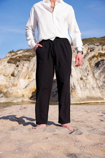 COMBİNE MİCHAİL Relaxed Fit Cotton Linen Pants