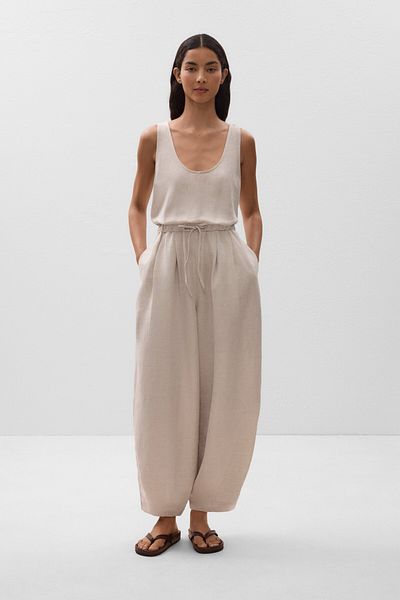 Oysho Balloon Jumpsuit With Linen