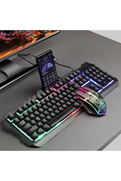 Everest Grup Metal Kasa Rgb 2in1 Oyuncu Gaming Mekanik Hisli Kablolu Türkçe Q Klavye Ve Rgb Mouse Seti Blic Bkb9