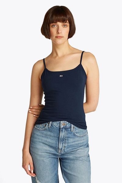 Tommy Jeans Tommy Jeans Women's Navy Blue Essential Strappy Crop Top