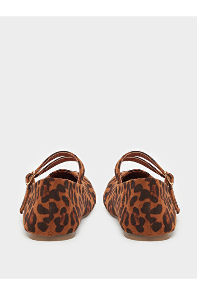 Styli Animal Print Dual Buckle Strap Mary Jane Shoes