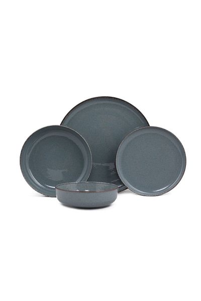 Kütahya Porselen Set de cină Kütahya Porselen Pearl Moderna, 24 de piese, pentru 6 vesela albastră, elegantă