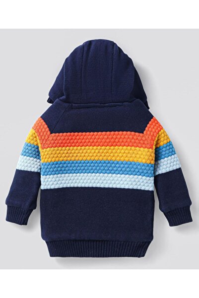 Bonfino Bonfino Cotton Full Sleeve Hooded Sweater with Furr Lining - Multicolor