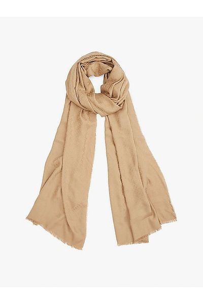 Tommy Hilfiger Women's Th Monogram Jacquard Tassel Scarf