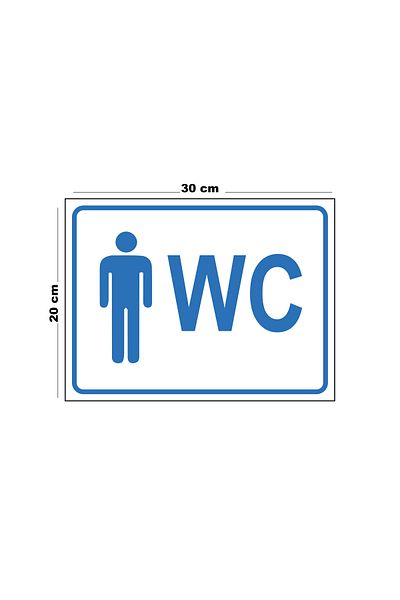 Lucena Metal Male Wc 20cm X 30cm A4 Size Warning Sign Direction Sign