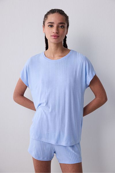 Penti Set pijama Chole Blue cu pantaloni scurți