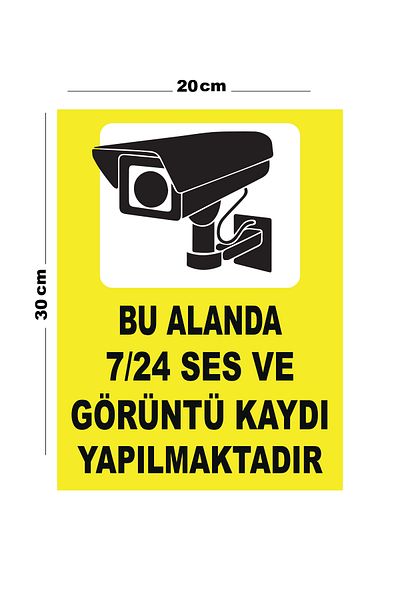 Lucena Metal in This Area 7 24 Audio and Video Recording 20cm X 30cm A4 Size Warning Sign Directional