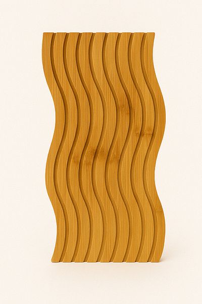 DolphFin Modern Wooden Line Presentation Rack Natural Presentation and Serving Tray for Multi-Purpose Use
