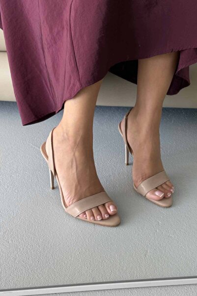 AYAKKABI PRENSİ Bizzy Ten Matte 10 cm Women's Classic Heeled Shoes