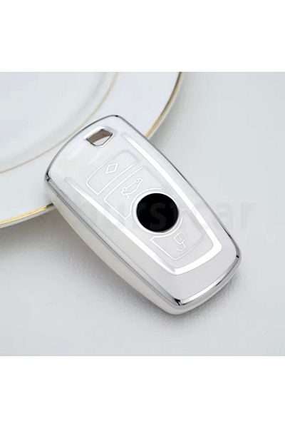 YıldızTuning Bmw 3 Series F30 White-Silver Key Case