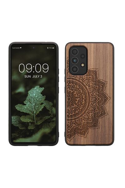 KWmobile Case For Samsung Galaxy A53 5g, Wood, Brown, 58317.12