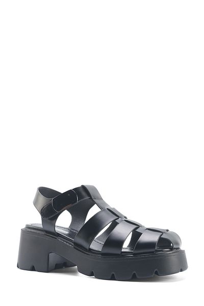 Polaris 325578.Z 5FX Schwarze Damen-Sandalen mit dicker Sohle