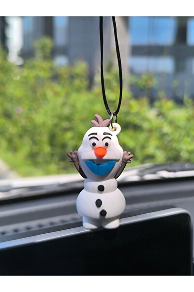 Esey Dizayn Elsa Olaf Araba Dikiz Ayna Süsü - Vantuzlu Cam Süsü