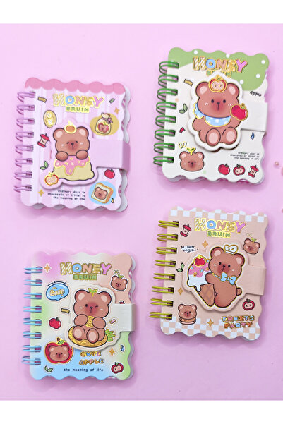 Limmy Блакитний Honey Bear Милий міні-блокнот (7x8 см)