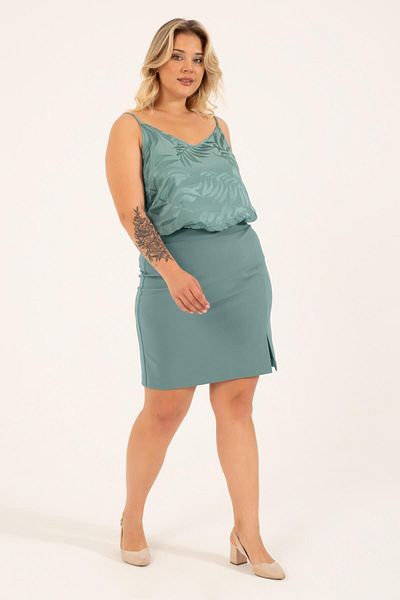 MYLİNE Mini Skirt with Elastic Waist and Slits