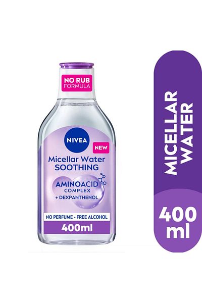 NIVEA Micellar Water Makeup Remover Soothing Amino Acid - 400 ml Cleanser