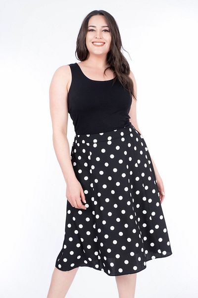 MYLİNE Bell Skirt with Elastic Back Waist