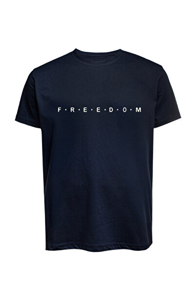 Baran Işık تي شيرت فريدوم للجنسين مطبوع عليه مطبوع قطن قطن ممشط قماش جيرسي وح...