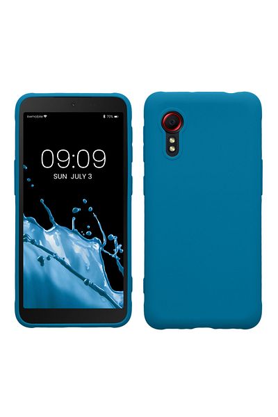 KWmobile Carcasă pentru Samsung Galaxy Xcover 5, albastră, silicon, 54536.228
