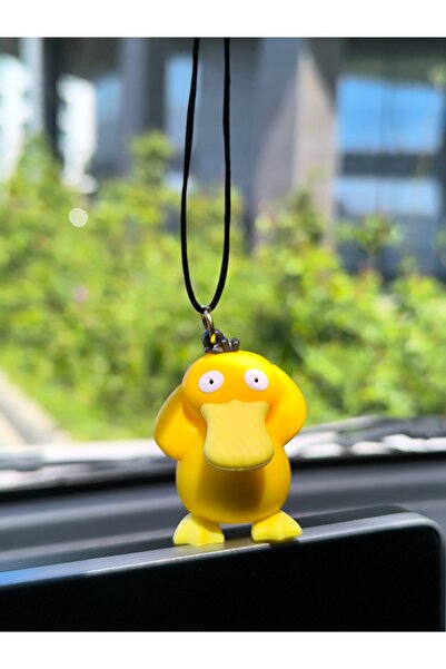 Esey Dizayn Pokemon Saydek Psyduck Araba Dikiz Ayna Süsü - Vantuzlu Cam Süsü