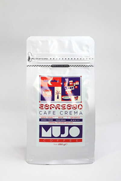 Mujo Coffee Espresso Cafe Crema (ÇEKİRDEK VEYA ÖĞÜTÜLMÜŞ) 250 Gr.