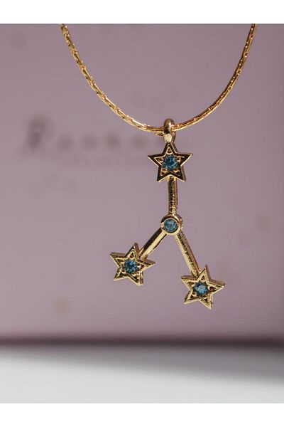 Reorah Collection Horoscope Star Map Birth Month Stone Necklace-Crab Zodiac Sign