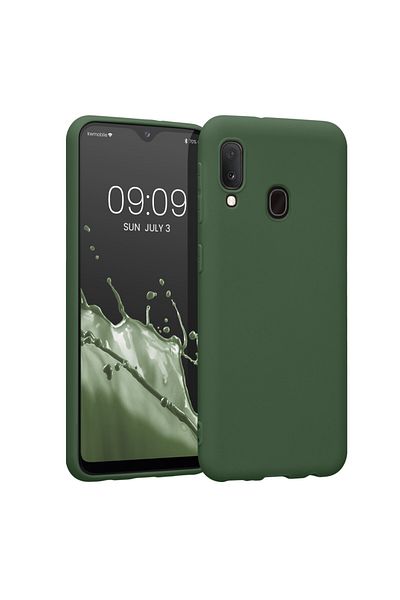 KWmobile Husa pentru Samsung Galaxy A20e, silicon, verde, 48738.118