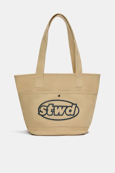 Pull & Bear STWD canvas shopper bag