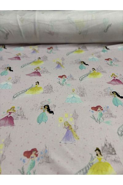 iki iplik Princess Printed Baby Interlock Ύφασμα 95% Βαμβάκι 5% Elastane 180 cm Πώληση με μέτρο πλάτους