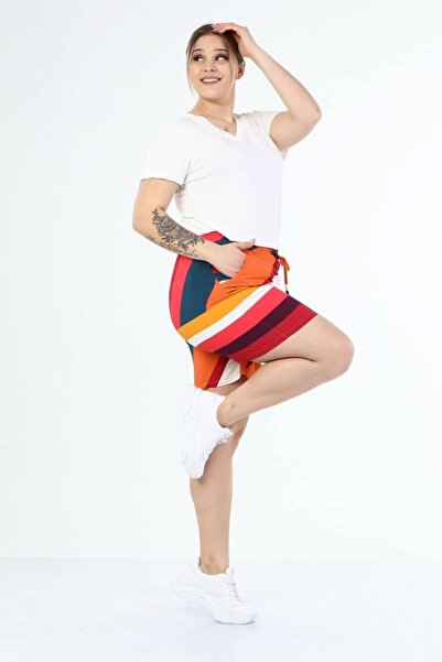 MYLİNE Beli Lastikli Cepli Şort