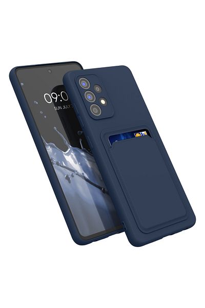 KWmobile Carcasă pentru Samsung Galaxy A52/Galaxy A52 5g/Galaxy A52s 5g, silicon, albastră, 55083.108