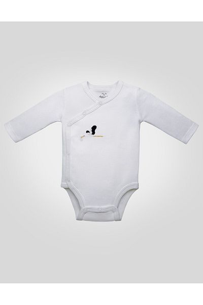 Agula Newborn Set of 2 - Stork Embroidered 0-3 Months