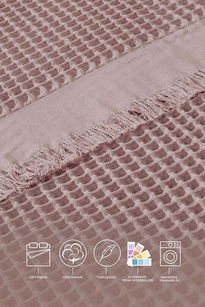 Elart Ruffle Pike Double (220X240 cm) Powder