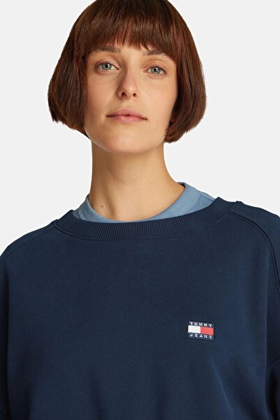 Tommy Jeans Dámská mikina Tommy Jeans v tmavě modré barvě s logem