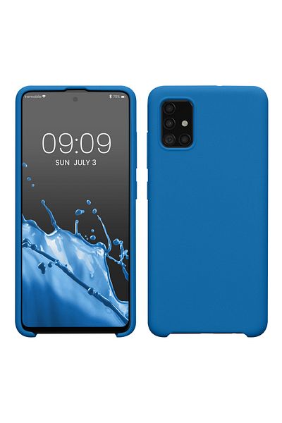 KWmobile Carcasă pentru Samsung Galaxy A51, silicon, albastră, 51197.228