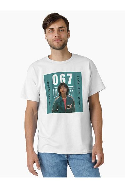 VİZYON İKRA Squid Game 067 Kang Sae Byeok Front Printed Unisex T-Shirt/T-Shirt - All Age Groups