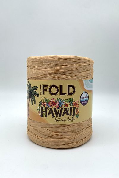 BD fold yarn Κίτρινο Μπεζ 506 Hawaii Soft Native Raffia 100 Gr 160 Mt