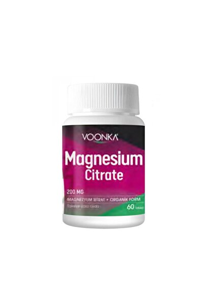 Voonka Magnesium Citrate 200 Mg Magnezyum Içeren 60 Tablet - Yeni Ambalaj