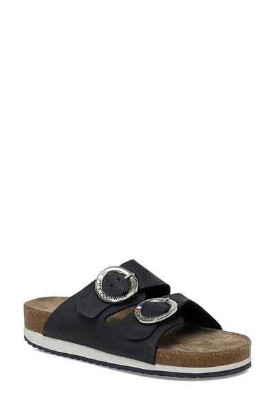 U.S. Polo Assn. PLAIN NU 5FX Navy Blue Women's Cork Slippers