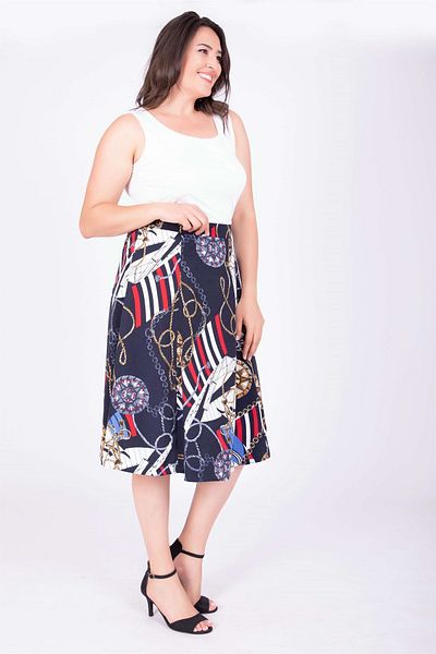MYLİNE Bell Skirt with Elastic Back Waist