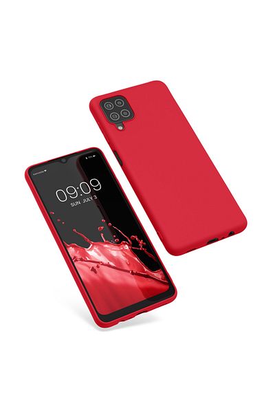 KWmobile Case For Samsung Galaxy A12, Red, Silicone, 54048.208