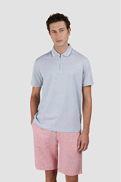 PAUL&SHARK COTTON ZIPPED POLO SHIRT